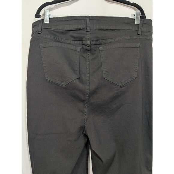 Hot Topic Black Lace Up Low Rise Flare Pants Size 18 Goth Y2K Alt Emo - Picture 4 of 7